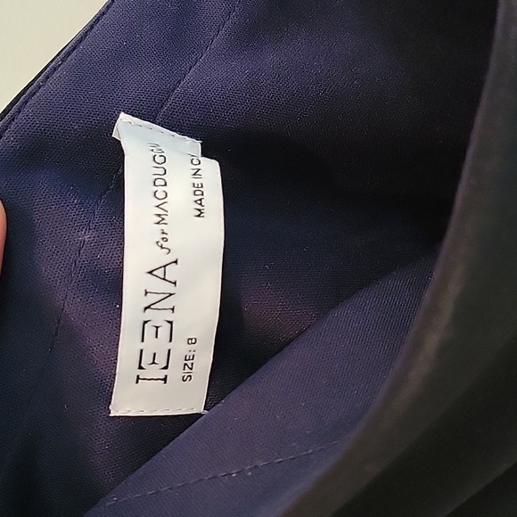 Navy Blue Matte Jersey Gown - Picture 3 of 3